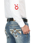 Centenario Bootcut Denim Jeans in Medium Blue
