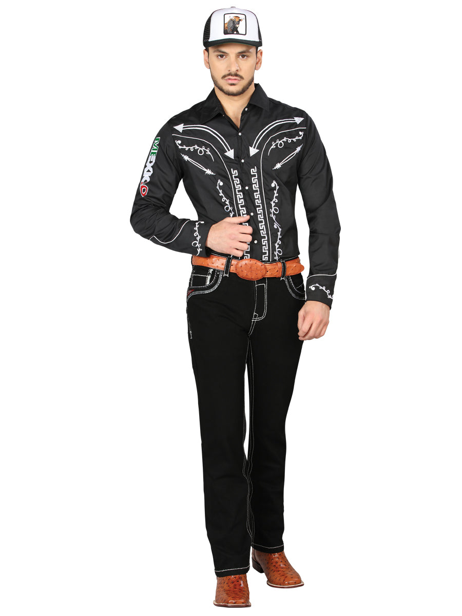 Centenario Bootcut Denim Jeans in Black