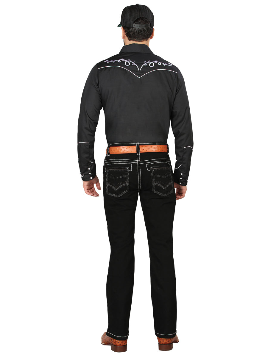 Centenario Bootcut Denim Jeans in Black