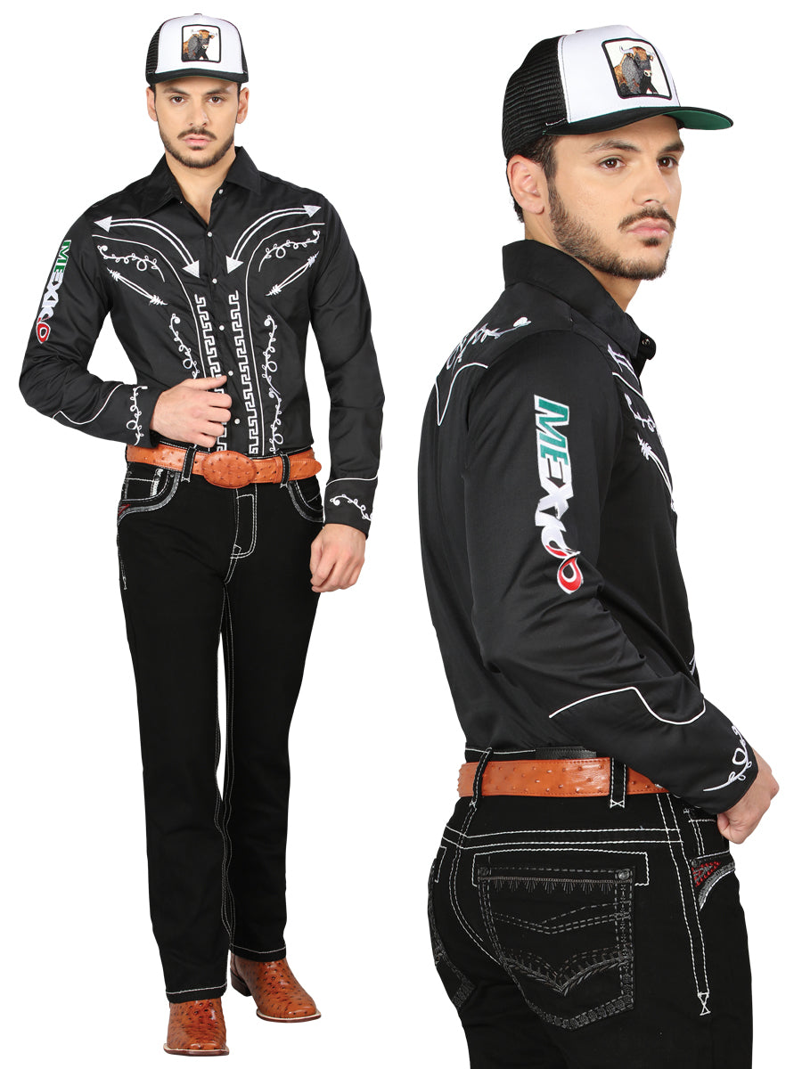 Centenario Bootcut Denim Jeans in Black