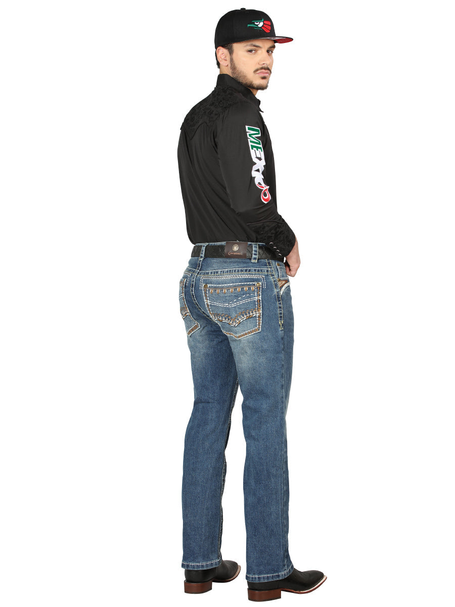 Centenario Bootcut Denim Jeans in Dark Blue