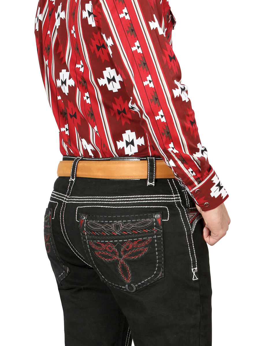 Centenario Bootcut Denim Jeans in Black