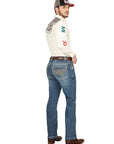 Centenario Bootcut Denim Jeans in Dark Blue