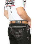 Centenario Bootcut Denim Jeans in Black