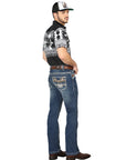 Centenario Bootcut Denim Jeans in Medium Blue