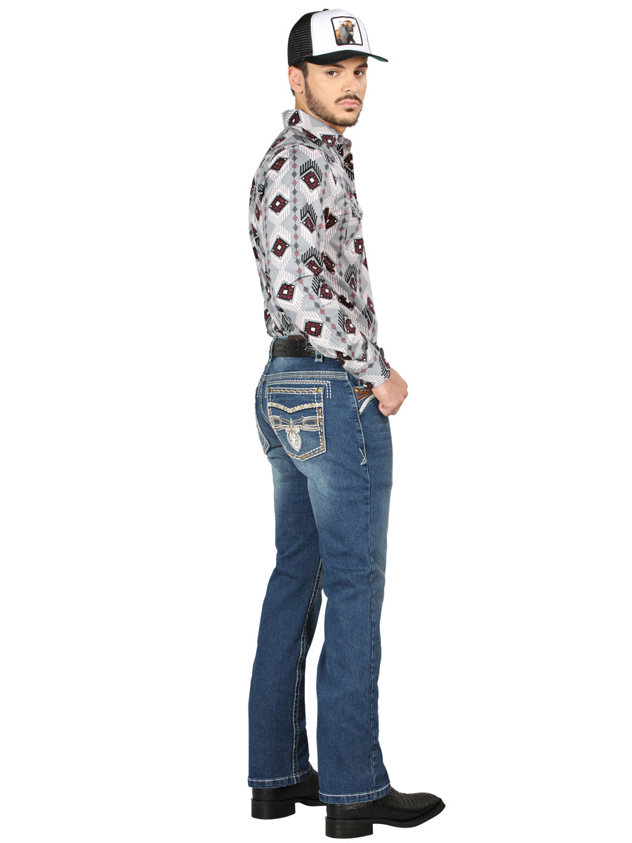 Centenario Bootcut Denim Jeans in Dark Blue