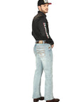 Centenario Bootcut Denim Jeans in Light Blue