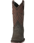 El General Men's Petatillo Leather Rodeo Boots in Chocolate