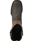 El General Men's Petatillo Leather Rodeo Boots in Chocolate