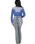 Centenario Bootcut Denim Jeans in Light Blue
