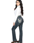 Centenario Bootcut Denim Jeans in Dark Blue