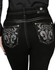 Centenario Bootcut Denim Jeans in Black