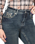 Centenario Bootcut Denim Jeans in Dark Blue