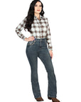 Centenario Bootcut Denim Jeans in Dark Blue