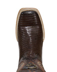 El General Men's Exotic Lizard Rodeo Cowboy Boots in Brown