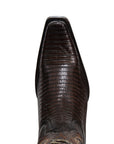 El General Men's Exotic Lizard Cowboy Boots in Brown