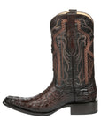 El General Men's Exotic Caiman Nuca Cowboy Boots in Brown