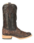 El General Men's Exotic Monster Fish Rodeo Boots in Brown