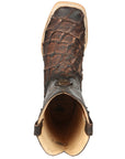 El General Men's Exotic Monster Fish Rodeo Boots in Brown