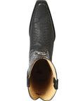 El General Men's Exotic Python Leather Cowboy Boots in Black