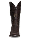 El General Men's Exotic Python Leather Cowboy Boots in Brown