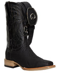 El General Men's Exotic Python Rodeo Boots in Black