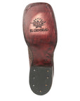 El General Men's Python Imitation Ankle Boots in Brown