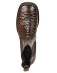El General Men's Python Imitation Ankle Boots in Brown