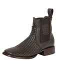 El General Men's Petatillo Woven Ankle Boots in Brown