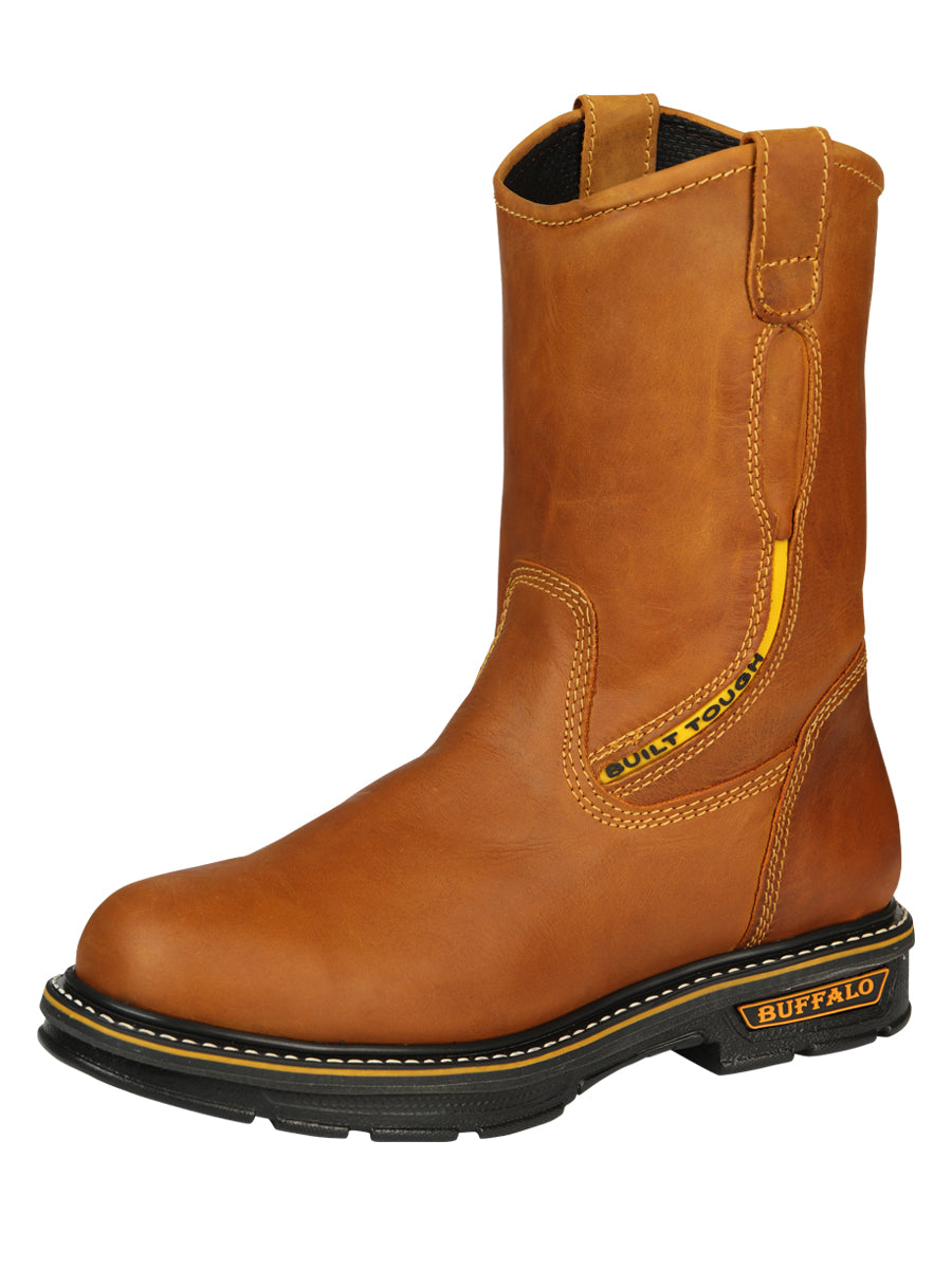 Buffalo &amp; Bull Men's Work Boots — Crazy Miel Without Toe Cap