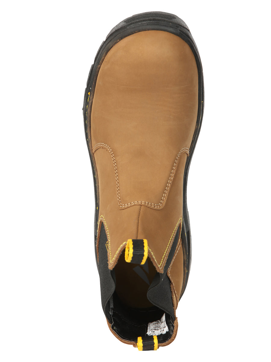 ProCliff Men’s Steel Toe Slip on Work Shoes - Made in Mexico - Nubuck Maple 45284
