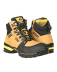 ProCliff Men’s Steel Toe Work Shoes with Laces - Made in Mexico - Nubuck Honey 45285