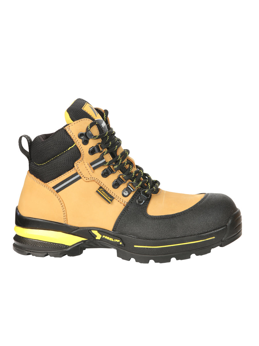 ProCliff Men’s Steel Toe Work Shoes with Laces - Made in Mexico - Nubuck Honey 45285