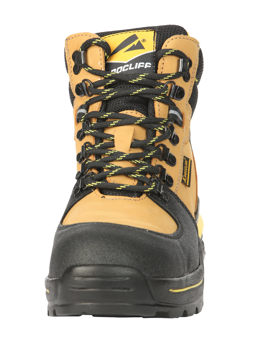 ProCliff Men’s Steel Toe Work Shoes with Laces - Made in Mexico - Nubuck Honey 45285