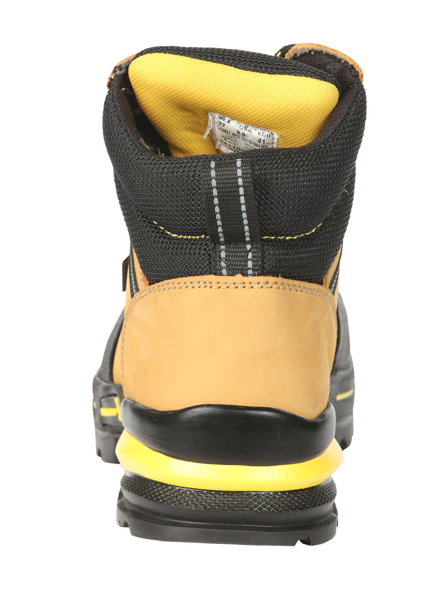 ProCliff Men’s Steel Toe Work Shoes with Laces - Made in Mexico - Nubuck Honey 45285