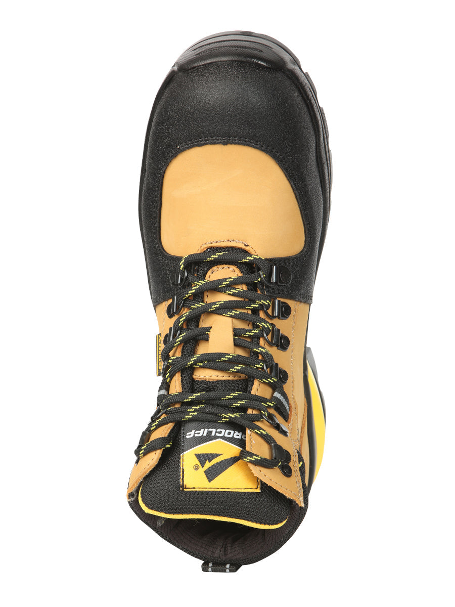 ProCliff Men’s Steel Toe Work Shoes with Laces - Made in Mexico - Nubuck Honey 45285