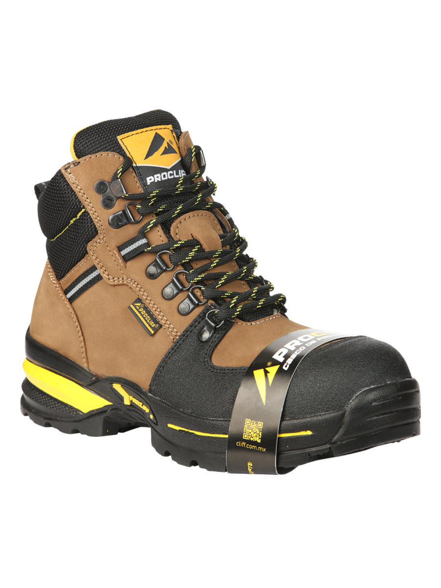 Procliff Men's Work Shoes — Nubuck Maple with Laces and Toe Cap