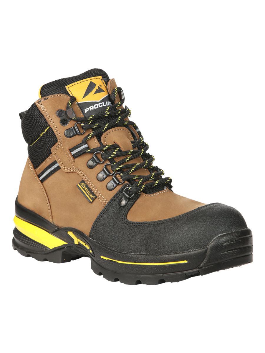 Procliff Men's Work Shoes — Nubuck Maple with Laces and Toe Cap