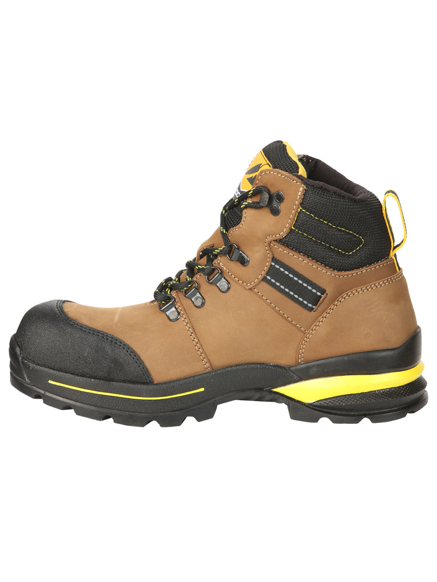 ProCliff Men’s Steel Toe Lace-up Work Shoes - Made in Mexico - Nubuck Maple 45287