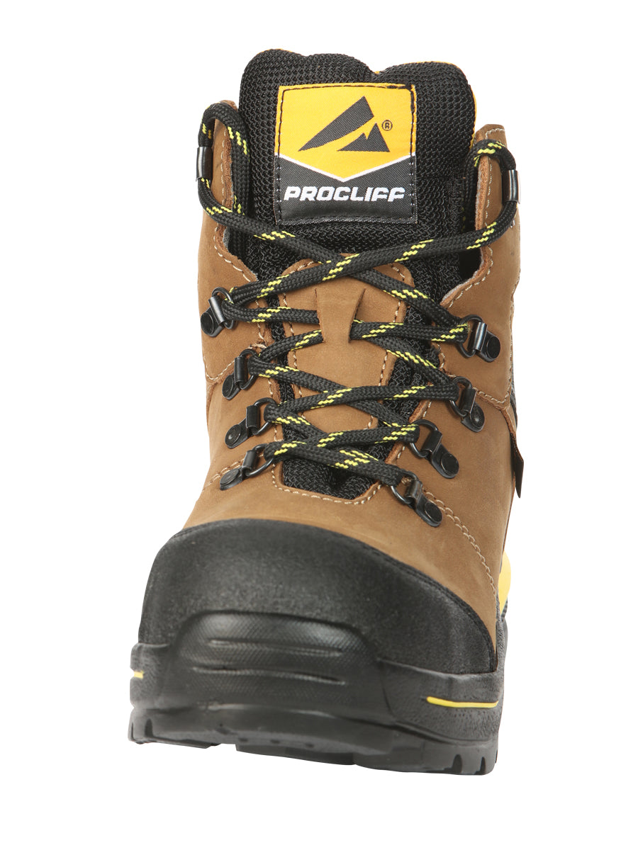 ProCliff Men’s Steel Toe Lace-up Work Shoes - Made in Mexico - Nubuck Maple 45287