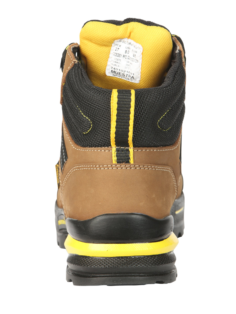 ProCliff Men’s Steel Toe Lace-up Work Shoes - Made in Mexico - Nubuck Maple 45287