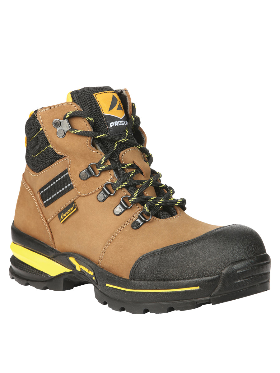 ProCliff Men’s Steel Toe Lace-up Work Shoes - Made in Mexico - Nubuck Maple 45287