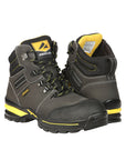 ProCliff Men’s Steel Toe Lace-up Work Shoes - Made in Mexico - Nubuck Grey 45288