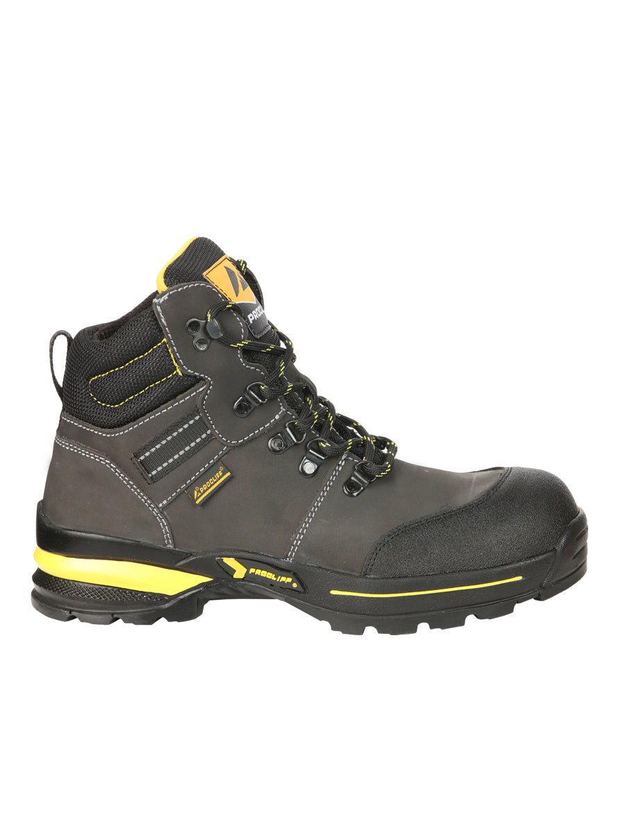 ProCliff Men’s Steel Toe Lace-up Work Shoes - Made in Mexico - Nubuck Grey 45288