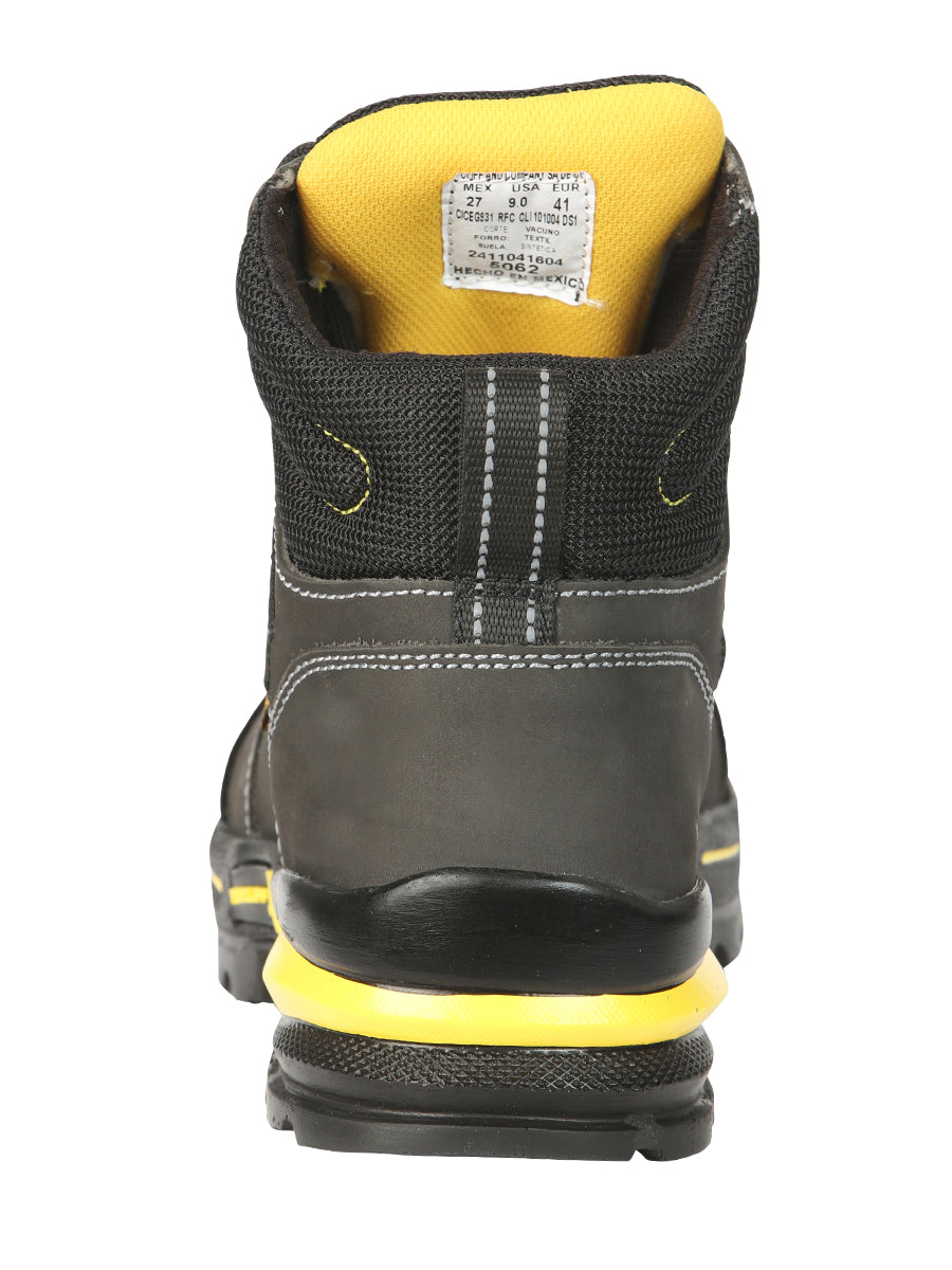 ProCliff Men’s Steel Toe Lace-up Work Shoes - Made in Mexico - Nubuck Grey 45288
