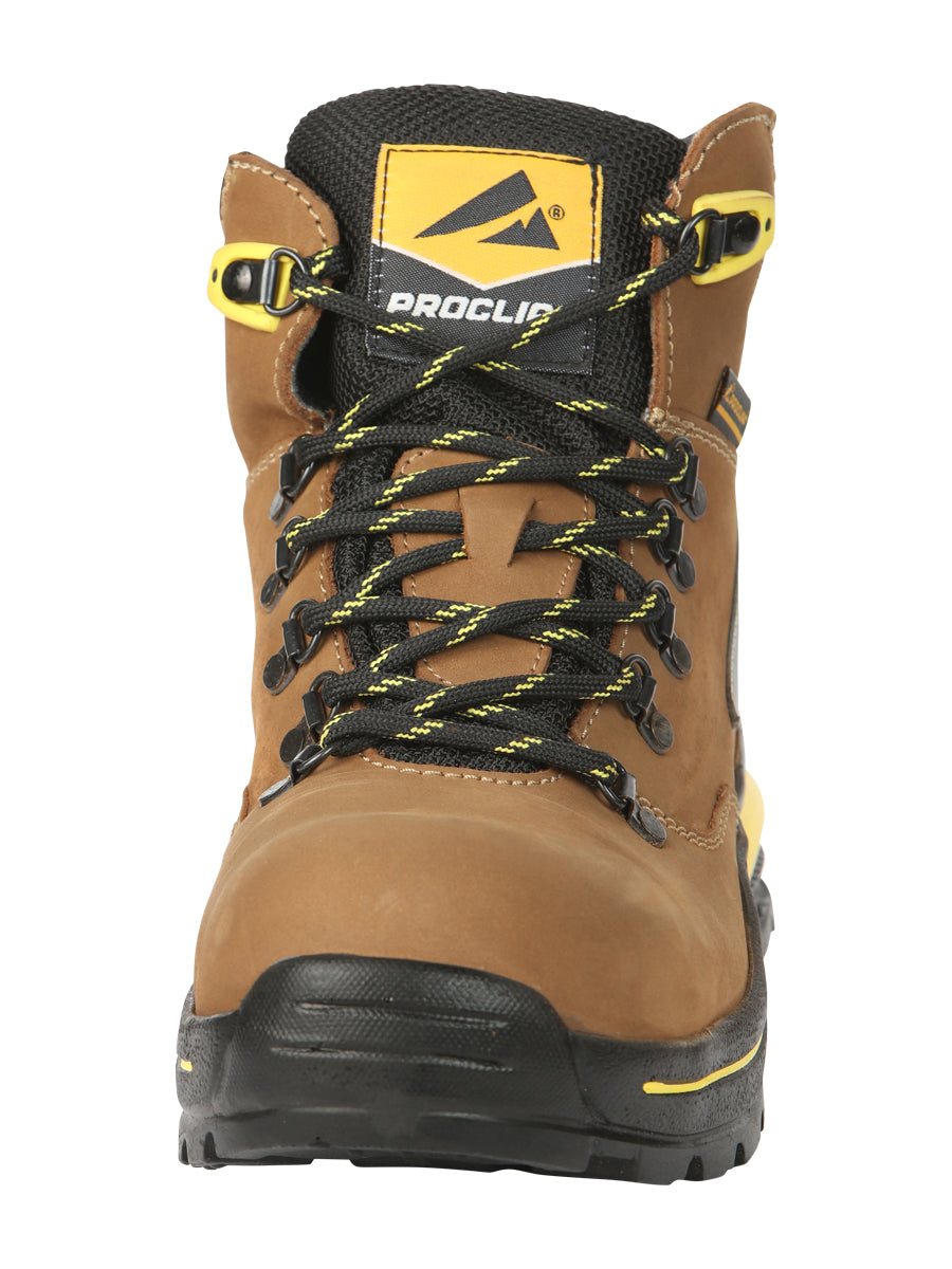 ProCliff Men’s Steel Toe Lace-up Work Shoes - Made in Mexico - Nubuck Maple 45289