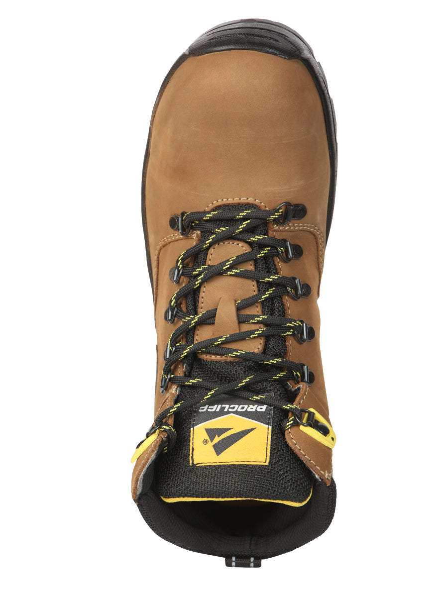 ProCliff Men’s Steel Toe Lace-up Work Shoes - Made in Mexico - Nubuck Maple 45289