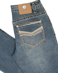 Centenario Men's Blue Denim with Embroidered Details