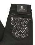 Centenario Hip-Up Bootcut Denim Jeans in Black