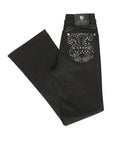 Centenario Hip-Up Bootcut Denim Jeans in Black